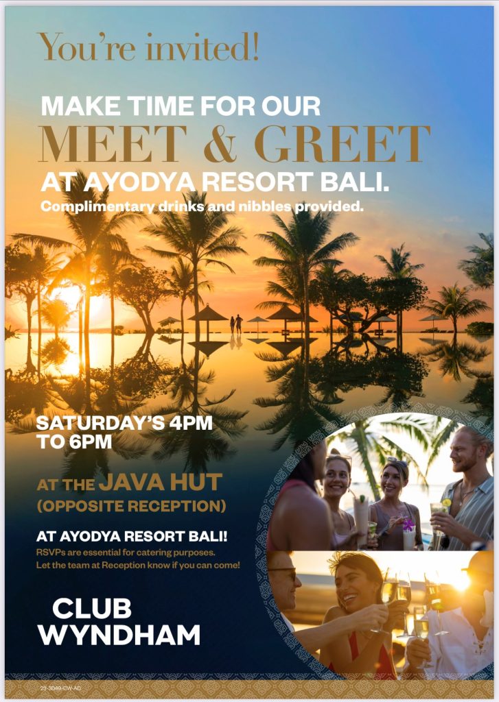 Meet and greet at Ayodya Resort Bali