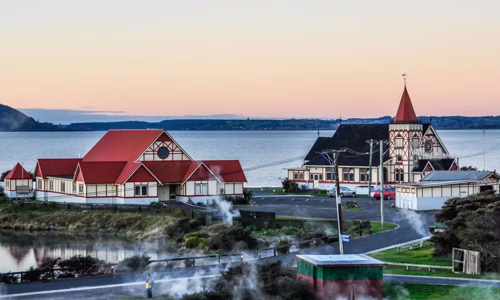 Scenic view of the town in Rotorua, Northland, New Zealand