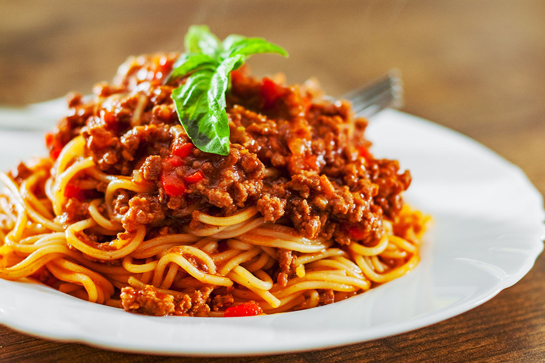 Red sauce pasta at Pino’s Trattoria